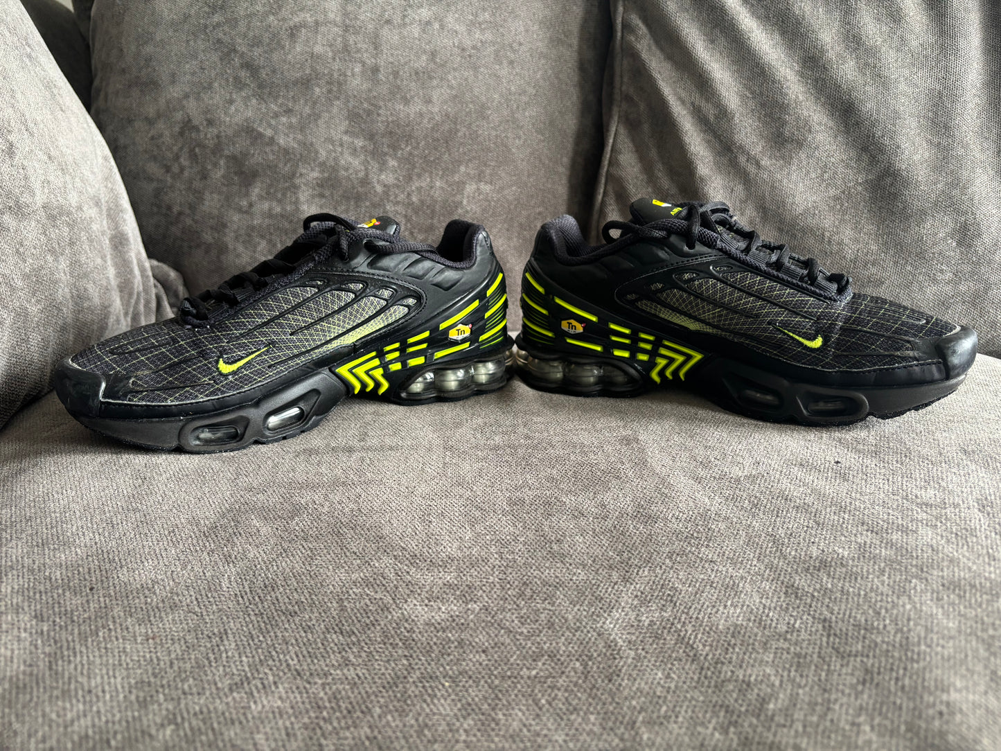 Nike Air Max Plus 3 ‘Spirograph volt’ 🖤💚
uk size 4.5